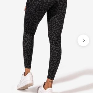 JED NORTH HIGH RISE DOUBLE BRUSHED LEGGINGS - LEOPARD